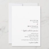 Modern Minimalist Handwriting All in One Wedding Einladung (Vorderseite)