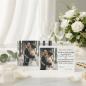 Modern Minimalist Handwritten Script Photo Wedding Dankeskarte