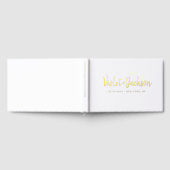 Modern minimalist handwritten script wedding gästebuch (Voll)