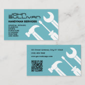 Modern minimalist handyman Business Card Visitenkarte (Vorne/Hinten)