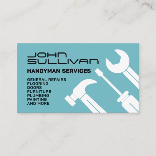 Modern minimalist handyman Business Card Visitenkarte (Vorderseite)