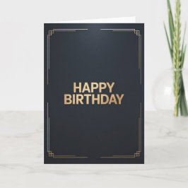 Modern Minimalist Happy Birthday Card for men Karte