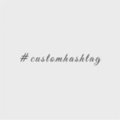 Modern Minimalist Hashtag Social Sticker (Vorderseite)