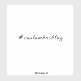 Modern Minimalist Hashtag Social Sticker