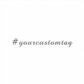 Modern Minimalist Hashtag Sticker (Vorderseite)