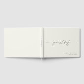 Modern Minimalist Heart Script Wedding  Gästebuch (Voll)