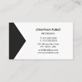 Modern Minimalist High Contrast Diagonal Split Bus Visitenkarte (Rückseite)