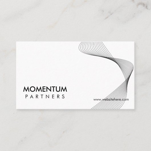 Modern Minimalist Innovation Company Sleek White Visitenkarte (Vorderseite)