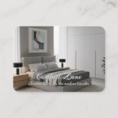 Modern Minimalist Interior Photo | Vacation Rental Visitenkarte (Vorderseite)