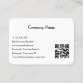 Modern Minimalist Interior Photo | Vacation Rental Visitenkarte (Rückseite)