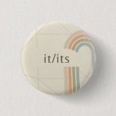 Modern minimalist It/Its LGBTQ-Stolz-Anstecker Button (Vorderseite)