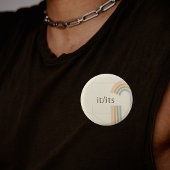 Modern minimalist It/Its LGBTQ-Stolz-Anstecker Button