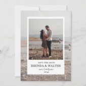 Modern Minimalist Ivory Custom Photo Wedding Invit Einladung (Vorderseite)