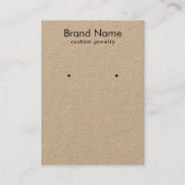 Modern Minimalist Kraft Jewelry Display Card Visitenkarte (Vorderseite)