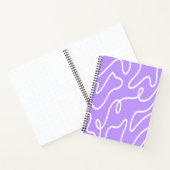 Modern Minimalist Line Art Lavender Purple Wavy Notizblock (Innenseite)