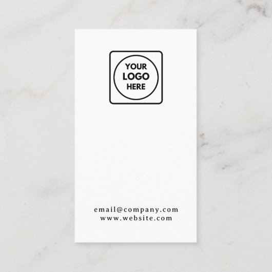 Modern Minimalist Logo | Business Loyalty Design Treuekarte (Rückseite)