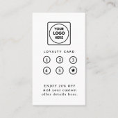 Modern Minimalist Logo | Business Loyalty Design Treuekarte (Vorderseite)