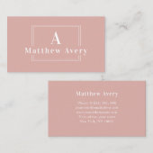 Modern Minimalist Logo Monogramm Visitenkarte (Vorne/Hinten)