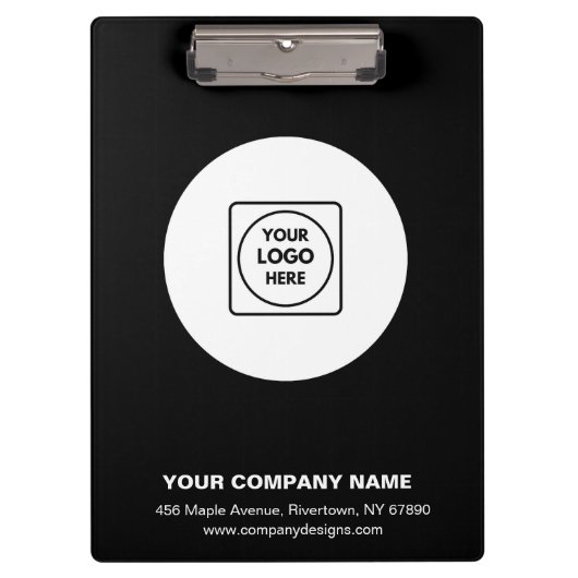 Modern Minimalist Logo Pro clipboard Klemmbrett (Vorderseite)