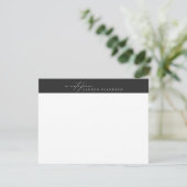 Modern Minimalist Logo Style Note Card Einladung (Stehend Vorderseite)
