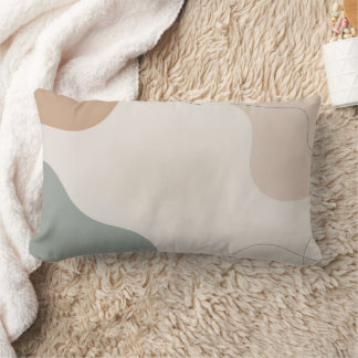 Modern Minimalist Lumbar Pillow with Cozy Abstract Lendenkissen