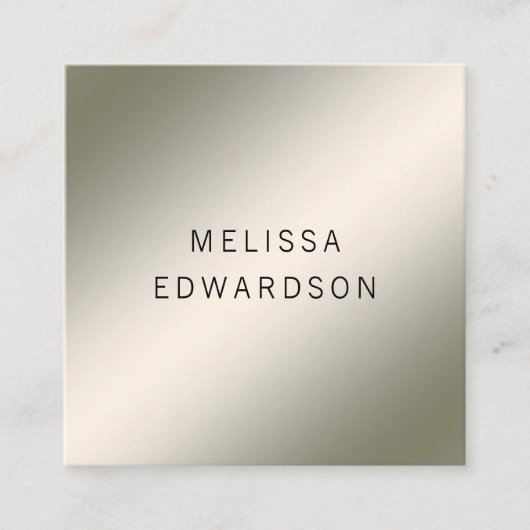 Modern minimalist luminous silver professional quadratische visitenkarte (Vorderseite)