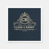 Modern minimalist luxury champagne champagne gold serviette (Vorderseite)