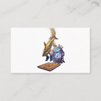 Modern Minimalist Luxury Cyber Shark - Neon Aesthe Visitenkarte