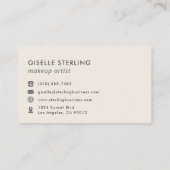 Modern Minimalist Makeup Artist Rose Gold Visitenkarte (Rückseite)