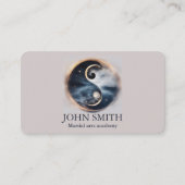 Modern Minimalist Martial Arts Yin Yang Karate Visitenkarte (Vorderseite)