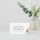 Modern Minimalist Mathematics Teacher Professional Visitenkarte (Stehend Vorderseite)