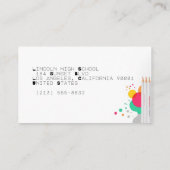 Modern Minimalist Mathematics Teacher Professional Visitenkarte (Rückseite)