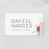 Modern Minimalist Mathematics Teacher Professional Visitenkarte (Vorderseite)