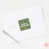 Modern Minimalist Merry Cactus Christmas Stickers (Umschlag)