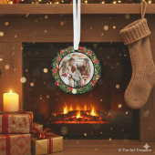 Modern Minimalist Merry Christmas Family Photo Ornament