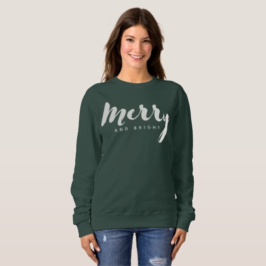 Modern Minimalist Merry Script Custom Sweatshirt (Vorne ganz)