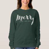 Modern Minimalist Merry Script Custom Sweatshirt (Vorderseite)