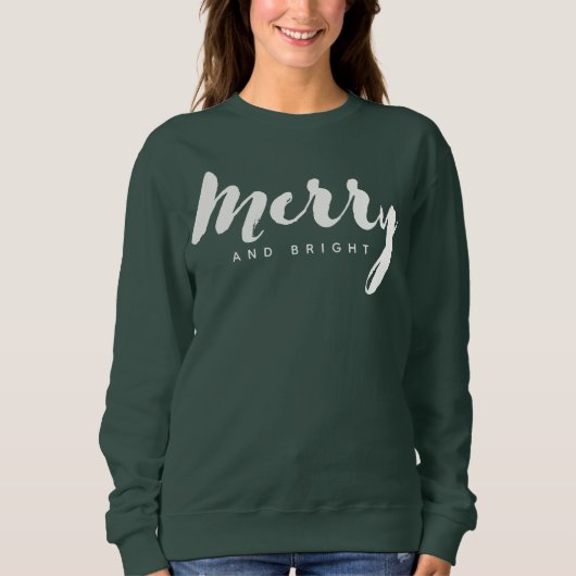 Modern Minimalist Merry Script Custom Sweatshirt (Vorderseite)