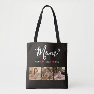 Modern Minimalist Mom Custom Photo & Name Keepsake Tasche