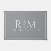 Modern Minimalist Monogram Door Mat Fußmatte (Vorderseite)