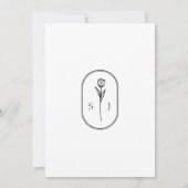 Modern Minimalist Monogram Elegant Wedding Photo Save The Date (Rückseite)
