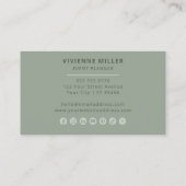 Modern Minimalist Monogram Professional Marketing  Visitenkarte (Rückseite)