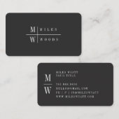 Modern Minimalist Monogram Professional Visitenkarte (Vorne/Hinten)