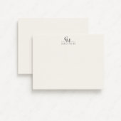 Modern Minimalist Monogram Stationery Note Card Einladung