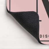Modern Minimalist Monogram with Name - Blush Pink Mousepad (Ecke)