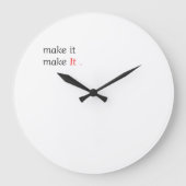 Modern Minimalist Motivational Wall Clock Große Wanduhr (Vorderseite)