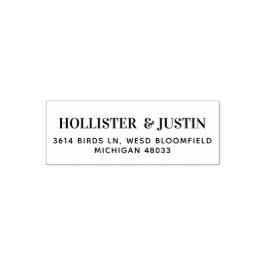 Modern Minimalist Name Return Address   Permastempel