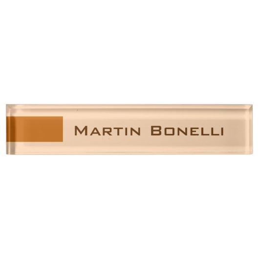 Modern Minimalist Namensplakette (Vorderseite)