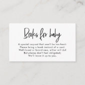 Modern Minimalist Neutral Baby Shower Book Request Begleitkarte (Vorderseite)