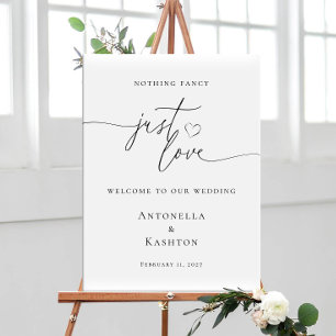 Modern minimalist Nichts Fancy Nur Liebe Willkomme Poster